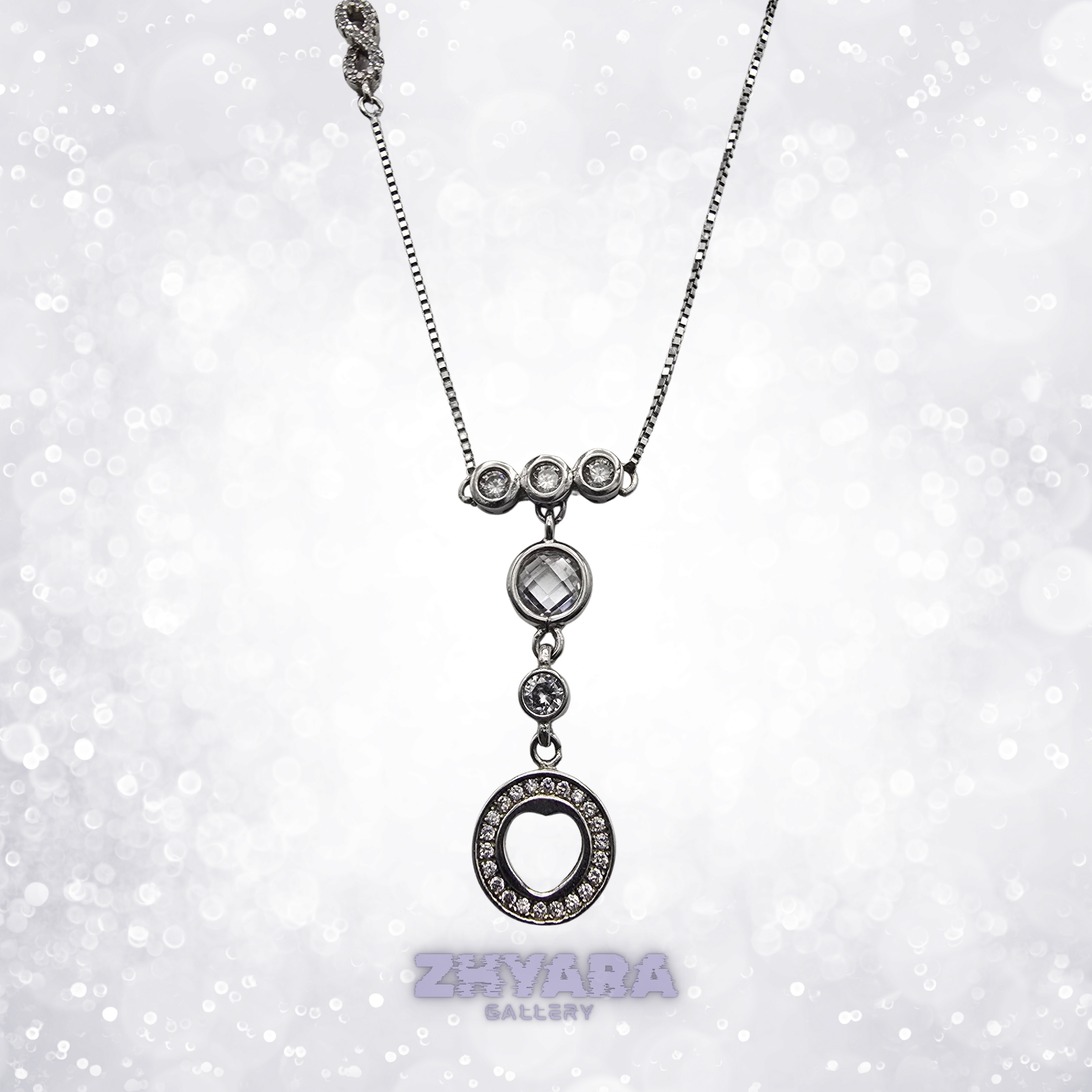 گردنبند نقره با آویز قلب